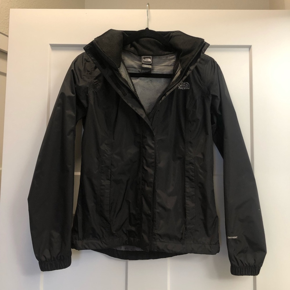 Black North Face Rain Jacket Women’s XS